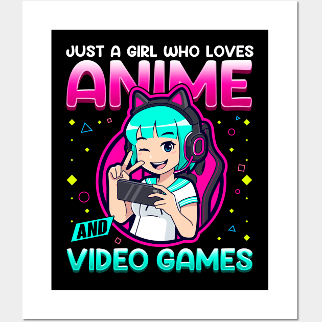 Just a girl who loves anime and video games Wall Art by snnt